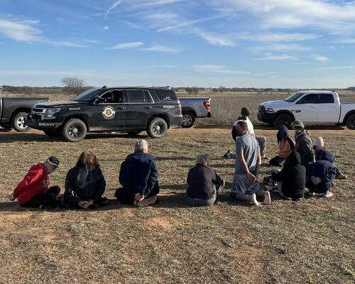 Oklahoma Bureau of Narcotics (OBN) and the Jefferson County Sheriff's Department (Waurika, OK) served a search warrant today, Wednesday, Nov. 29, 2023, at a marijuana grow in Jefferson County (Golden Sunset Green LLC, located at 24189 N 3040 RD) linked to an on-going investigation into illegal cultivation using a 'straw owner' to claim control of the business.