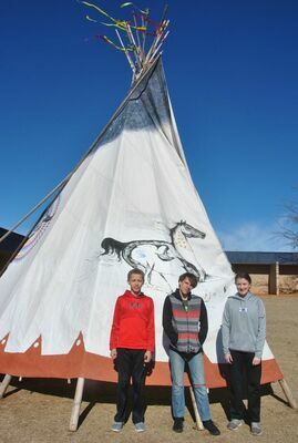 Marlow Middle School students Caden Davis, Kyle Keith, and Maci Miller

Photo by Elizabeth Pitts-Hibbard