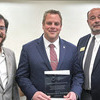 Rep. Brad Boles, center, accepts the Manufacturing Advocate of the Year award from Oklahoma Manufacturing Alliance, with Vice President of the OMA Board of Directors Max Harris (HE&amp;M Saw in Pryor), and President Dave Rowland, right. The award was presented earlier this month to Boles at the Oklahoma State Capitol. Photo: Joe Epperley, Communications Director for OMA