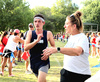 Marlow senior Mikey Weston pushes forward to cross the finish line during the 2 mile run on Tuesday, Aug. 29, 2023, at Marlow’s Invitational meet at Red Bud Park. An estimated 600 students from Oklahoma schools participated in the event. Marlow’s Drum Line kept up a great beat to help spur the runners as they neared the finish line. 
Photos by Toni Hopper
The Marlow Review
