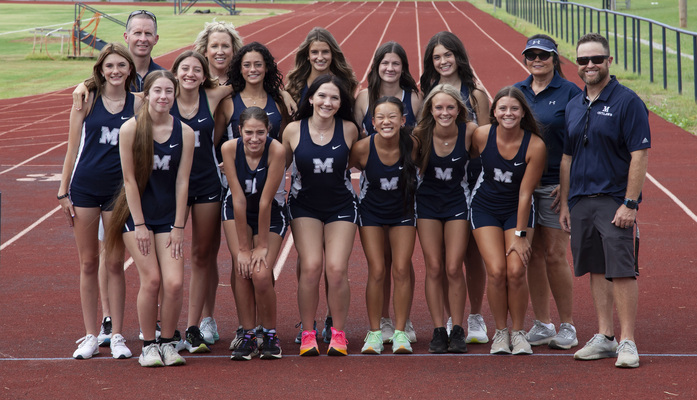 Marlow's Cross Country girls team at the beginning of this year's 2023 season. 
"So far this season, the girls on this year's team are really competing well and have made a name for themselves," said Head Coach Mikey Eaves as he shared his mid-season report. 

File Photo/Toni Hopper/The Marlow Review