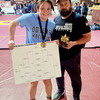 Marlow's Aleah Chase was chosen as Outstanding Wrestler in the Girls Upper Division at the Clinton Hub City Wrestling Tournament. Coach Andy Howington joins her for a photo after the meet. Photo submitted by Kara Choate