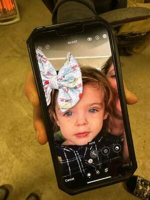 MISSING: Athena Brownfield, 3, of Cyril, Oklahoma, is missing. She is autistic and nonverbal. She weighs about 45 pounds. Photos supplied by Steve Booker of Cyril/Courtesy to The Marlow Review