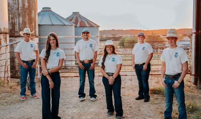 Bray-Doyle's 2023-2024 FFA Officer Team, front row, left to right  -  Jaiden Poston, Lexi Renfro, Jackson Anderson; and back row  -  Brody Whitney, Ethan Fisher and Judson Dorman.