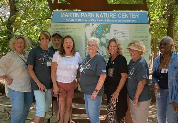 Members of the Marlow Patio Garden Club recently attended a Wildflower Workshop in Oklahoma City. Left to right are: April Pratt, who serves as President of Oklahoma Garden Clubs, Ann Petty, Lynnita Conway, Brenda Conway, Bettie Cooper, Dina Atnip, Judy Glover and Joyce Hodge.