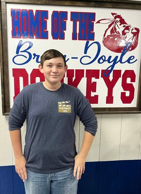 Judson Dorman earned a 1st chair at SCOBDA auditions, held Nov. 16 at Waurika High School. Dorman, a freshman at Bray-Doyle Public School, plays the euphonium and competed at the junior high level. He will participate at the SCOBDA honor band clinic in Lone Grove, Jan. 6-7, 2023, along with nine other fellow band members. Photo Submitted by Matt Lucas, band director.